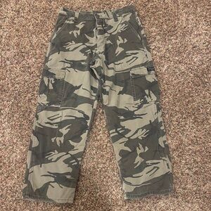 Men’s Fleece Lined Hunting Pants- Green & Olive Camouflage